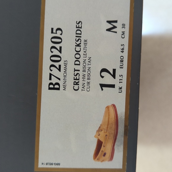 Sebago Crest Collection Men's Tan Dockside Shoes - Picture 6 of 8